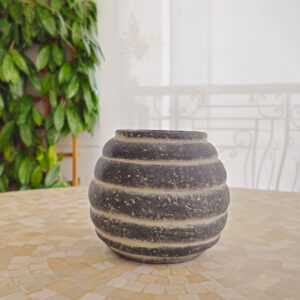 Vaso Decorativo Colmeia Cinza
